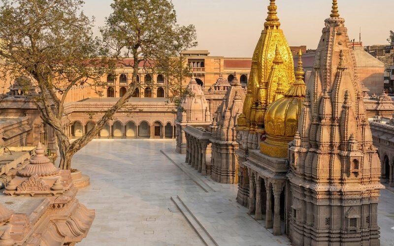The Kashi Vishwanath Dham corridor complex with its stone-paved approach